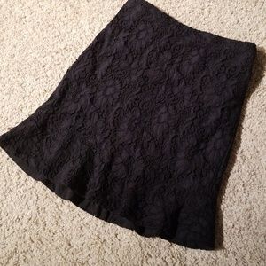 Club Monaco Black Lacy Skirt